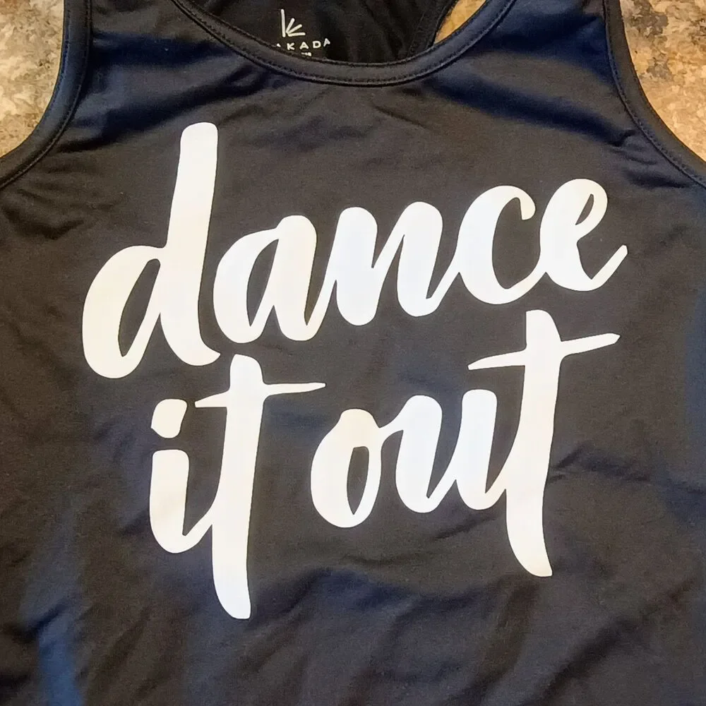 LiaKada Dance It Out Performance Tank Top Youth Large Black